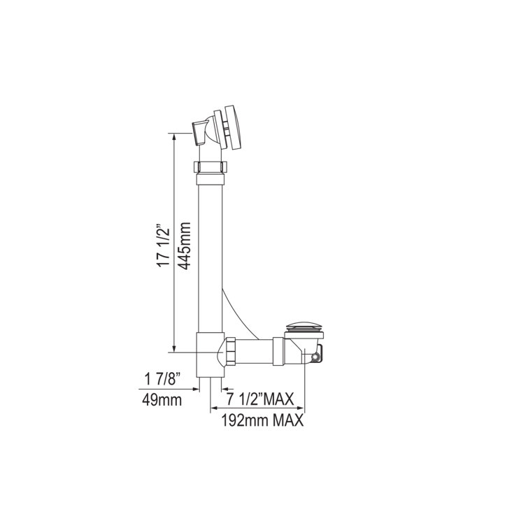 Victoria + Albert Freestanding Bathtub Overflow and Drain Kit for Above